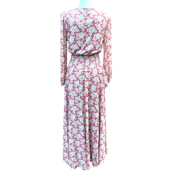 Mia Joy Joyfolie Pink Floral High-Low Dress M Romantic Boho Cottagecore - Picture 9 of 14